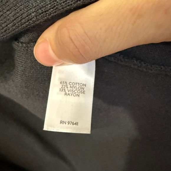 NWT J. Jill Women L Knit Open Front Knit Cardigan Sweater Graphite Gray Lapel - Picture 5 of 10